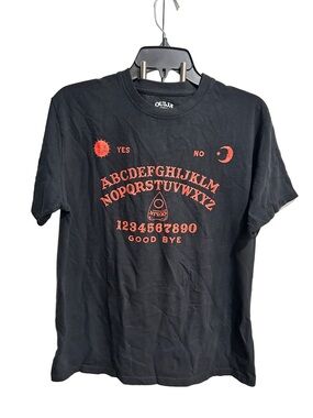 adidas Black Short Sleeve Tee with Red Ouija Graphic